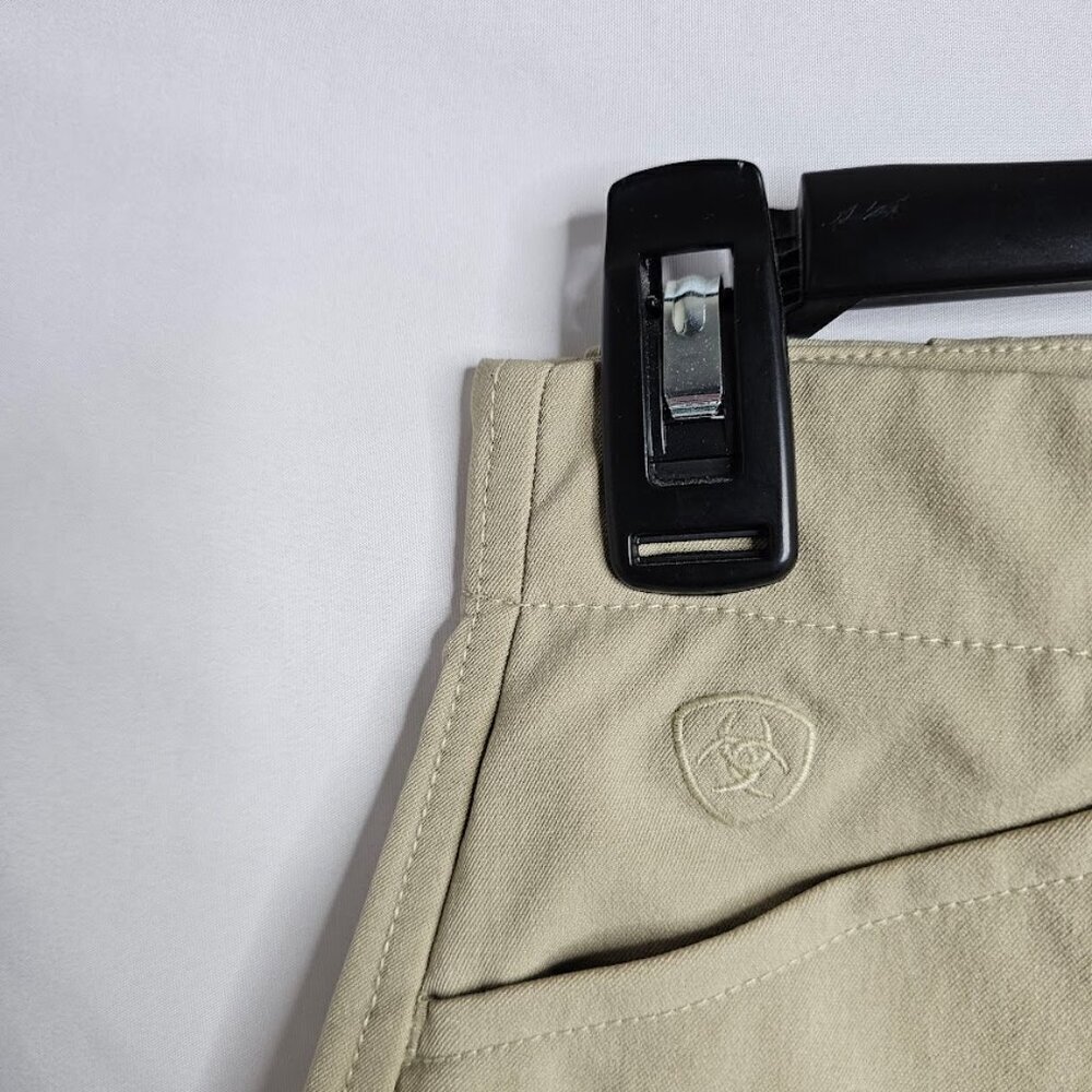 NEW Women's ARIAT Pro Circuit Knee Patch Breeches 26R Khaki Horse Riding Pants - Picture 3 of 7